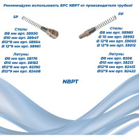 Шланг спиральный пневматический профи 8x5 мм, 2 м (цвет синий) NBPT 57667