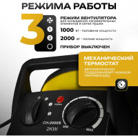 Электрическая тепловая пушка Electrolite CH 2000S (2 кВт, КЕРАМИЧЕСКИЙ НАГРЕВАТЕЛЬ, 3 режима) 5055