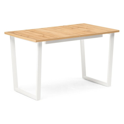 Раскладной стол Woodville лота лофт 120 25 мм дуб вотан/белый матовый 489670