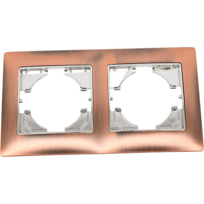 GUSI ELECTRIC РАМКА 2-местная, цинк, цвет бронза С1020-038