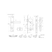 Врезной замок НОРА-М N109-70 Л графит 16707