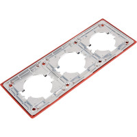 Рамка GUSI ELECTRIC 3-местная, цинк, цвет тёмно-красный С1030-039