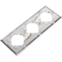 Рамка GUSI ELECTRIC 3-местная, алюминий, цвет серебро С1130-034