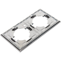 Рамка GUSI ELECTRIC 2-местная, алюминий, цвет чёрный С1120-035