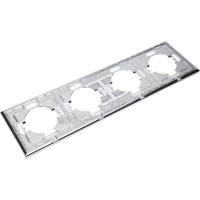 Рамка GUSI ELECTRIC 4-местная, стекло, цвет белый С1140-030