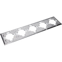 Рамка GUSI ELECTRIC 5-местная, стекло, цвет белый С1150-030