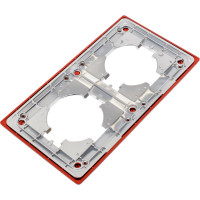 Рамка GUSI ELECTRIC 2-местная, цинк, цвет тёмно-красный С1020-039