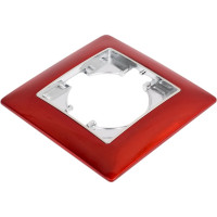 Рамка GUSI ELECTRIC 1-местная, цинк, цвет тёмно-красный С1010-039