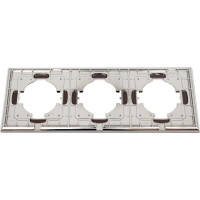 Рамка GUSI ELECTRIC 3-местная, стекло, цвет коричневый С1130-033