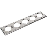 Рамка GUSI ELECTRIC 5-местная, стекло, цвет чёрный С1150-031