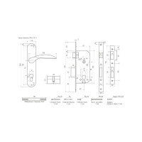 Врезной замок НОРА-М N 94-70 Л хром 8238