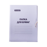 Папка OfficeSpace для бумаг с завязками, 200 шт в комплекте, картон немелованный, 220 г/м², белый, до 200 листов 225337