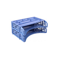 Горизонтальный лоток для бумаг Стамм Field Berlin набор 2 шт + органайзер, голубой ЛТ695