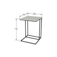 Придиванный стол Мебелик Хайгрет белый/черный 6724