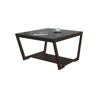 Журнальный стол Мебелик BeautyStyle 1 венге/стекло черное 2457