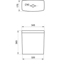 Унитаз-компакт Santek Уно эконом: 2-режима, сиденье полипропилен, пластиковый крепеж, softclose 1.WH50.1.613