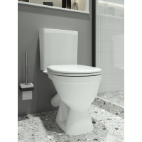 Унитаз-компакт Santek Уно эконом: 2-режима, сиденье полипропилен, пластиковый крепеж, softclose 1.WH50.1.613