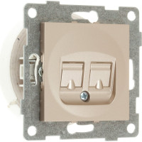 Механизм телефонной розетки GUSI ELECTRIC Ugra RJ12, одинарной, СУ, шампань С11Т1-027