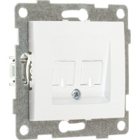 Механизм телефонной розетки GUSI ELECTRIC RJ12, одинарной, СУ, жемчуг С10Т1-028