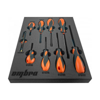 Набор стержневых отверток Ombra OMT9STE Basic в EVA ложементе 280х375 мм, 9 предметов 56129