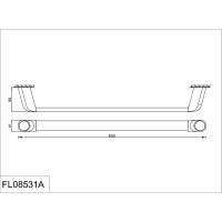 Полотенцедержатель RUSH Flores одинарный, 60 см FL08531A