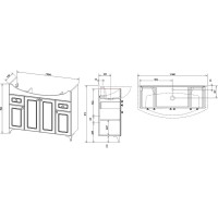 Тумба Sanflor Софи 105 под раковину Элеганс 105 NEW С02645
