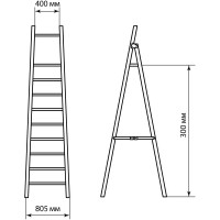 Диэлектрическая стремянка TDM ELECTRIC ЭкспертЭлектрик СД-3.0 9 ступеней, до 50 кВ SQ1028-0605