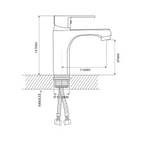 Смеситель для раковины Ekko с гайкой, белый E10301