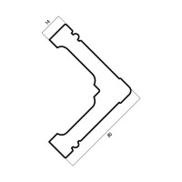 Угол Cosca Decor 140-3 80 мм, дуб темный СПБ016523