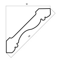 Карниз Cosca Decor 171-5 130 мм, ясень золотистый СПБ016749