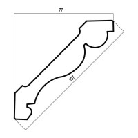Карниз Cosca Decor 154-937 интерьерный багет, 107 мм, платина СПБ016631