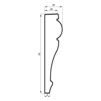 Потолочный плинтус Cosca Decor 152-5 интерьерный багет, 85 мм, ясень золотистый СПБ016605