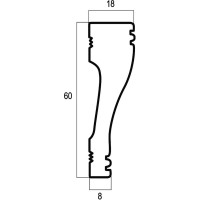Потолочный плинтус Cosca Decor 192-13 интерьерный багет, 60 мм, крем СПБ019704