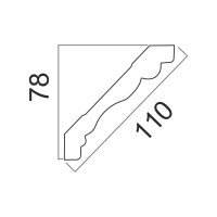 Карниз Cosca Decor 110 мм, интерьерный багет, венге СПБ023865