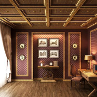 Карниз Cosca Decor 80 мм, интерьерный багет, античное золото СПБ029375