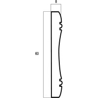Молдинг Cosca Decor 186-11 60 мм, миндаль СПБ019673