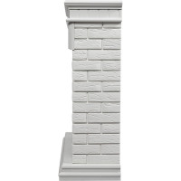 Портал Firelight Bricks 30, камень белый, белая эмаль НС-1277348