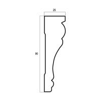 Потолочный плинтус Cosca Decor интерьерный багет, 90 мм, белый матовый СПБ048190