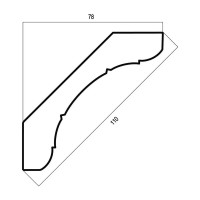 Карниз Cosca Decor 169-1028 110 мм, бежевый с патиной СПБ016733
