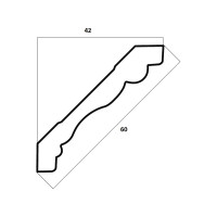Карниз Cosca Decor 60 мм, платина СПБ051818