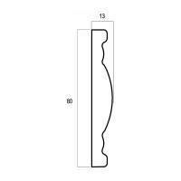 Молдинг Cosca Decor 80-7 Лента интерьерный багет, слоновая кость СПБ029418