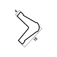 Угол Cosca Decor интерьерный багет, 18 мм, мрамор СПБ057594