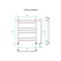 Полотенцесушитель ENERGY Techno 600x400 УТ-УТ-00971