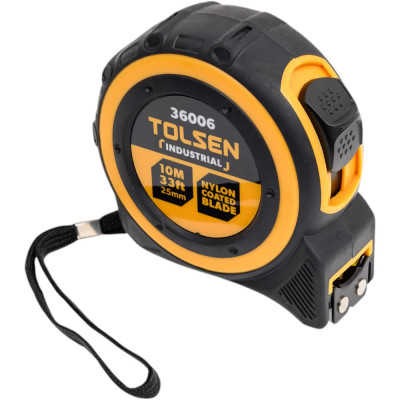 Рулетка TOLSEN ПРОФИ комби.корпус полотно нейлон 10мх25 мм 36006