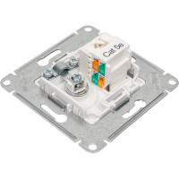 Розетка Systeme Electric Glossa белый TV+RJ45, кат.5E GSL000189