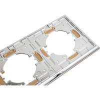 Рамка GUSI ELECTRIC 5-местная, стекло, цвет шампань С1150-032