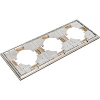 Рамка GUSI ELECTRIC 3-местная, стекло, цвет шампань С1130-032