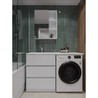 Напольная тумба ORANGE OPTIMA с левой раковиной, под стиральную машину OP-70TUW+RAL