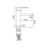Смеситель для раковины Ekko черный E1082-8