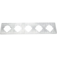 Рамка GUSI ELECTRIC Ugra 5-местная, цвет серебро С1150-004